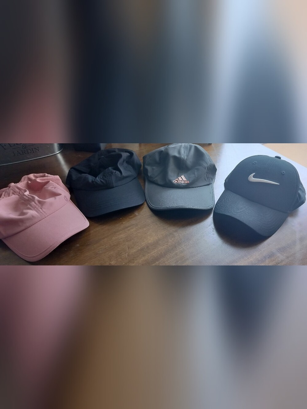Women's Performance Athletic Hat Bundle - Nike Adidas Layer 8 Roots (4 Pack)